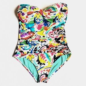 Anne Cole Twist Strapless One Piece Swim Suit